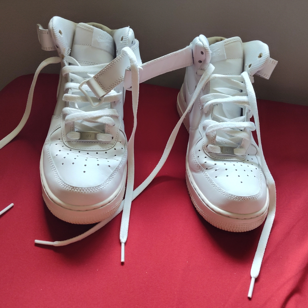 Kids White High-Top Sneakers